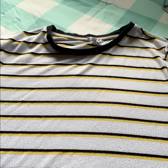 STRIPED YELLOW, BLACK, WHITE TEE - Picture 4 of 4